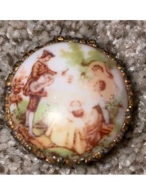 Vintage Limoges Hand Painted Floral Paris Style Trinket Pill Box